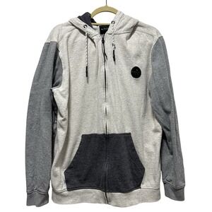 Rip Curl Mens Hooded Full Zip Hoodie Sweatshirt Light Gray Charcoal Size L